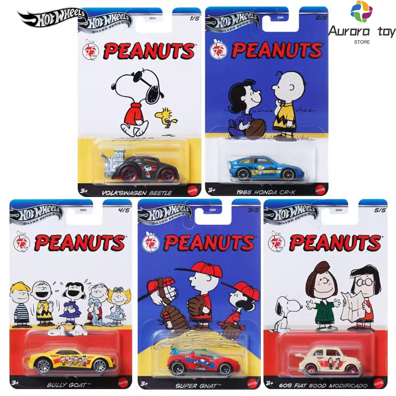 Mattel Toy Hot Wheels - 1/64 ล้อร้อนรถรุ่น Snoopy ถั่วลิสง Series Honda