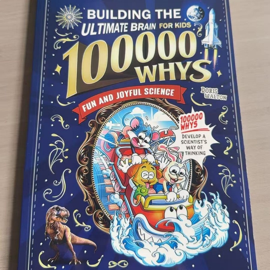 Kids Education Learning - ทำไม 100 หมื่นคำถาม: การสร้างสมองอัจฉริยะขั้นสูงสุดสำหรับเด็ก ฉบับภาษาอังกฤษ หนังสือการ์ตูนวิทยาศาสตร์แสนสนุก