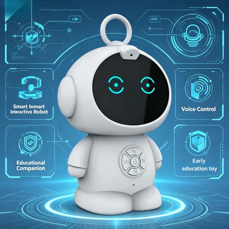 Kids Home Education - หุ่นยนต์ AI อัจฉริยะพร้อม WiFi ของเล่นเสริมพัฒนาการสำหรับเด็ก เครื่องเรียนรู้การพูดและโต้ตอบด้วยเสียง
