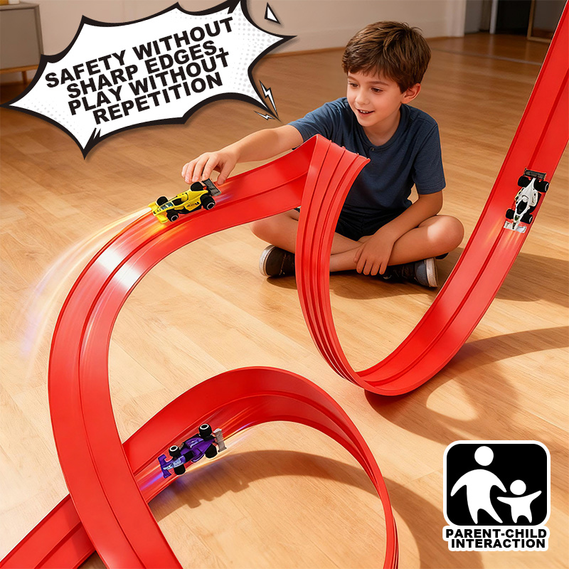 Kids Home Education - รถแข่งประกอบเองได้ฟรี | สนามแข่งแบบยืดหยุ่นและรถแข่งหลายคัน ของเล่นแข่งรถสำหรับเด็กผู้ชาย ของเล่นเสริมพัฒนาการสำหรับเด็ก