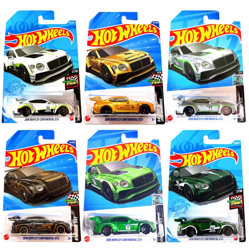 Mattel Toy Hot Wheels - ฮอตวีลส์ แมทเทล 2018 เบนทลีย์ คอนติเนนทัล จีที3