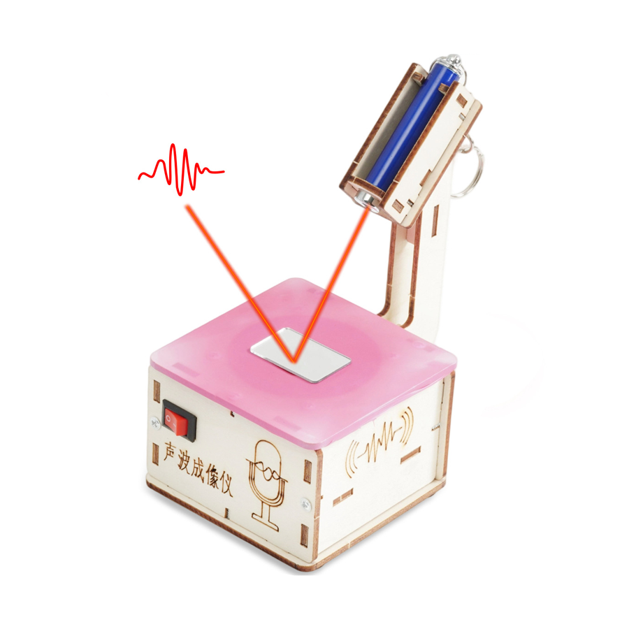Kids Education Images - เด็กของเล่นวิทยาศาสตร์ Acoustic Wave Imager ไม้ DIY