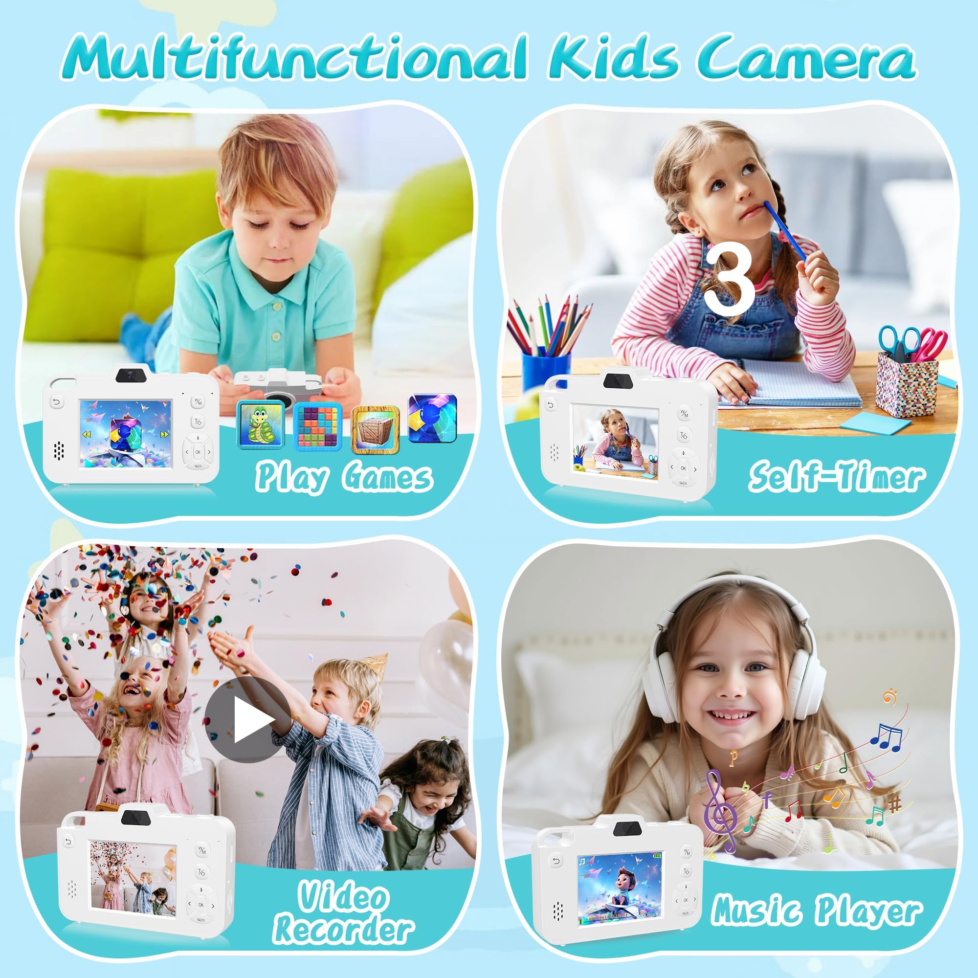 เลนส์คู่กล้องดิจิตอลสำหรับเด็ก - Kids Education Images บทวิจารณ์และราคา