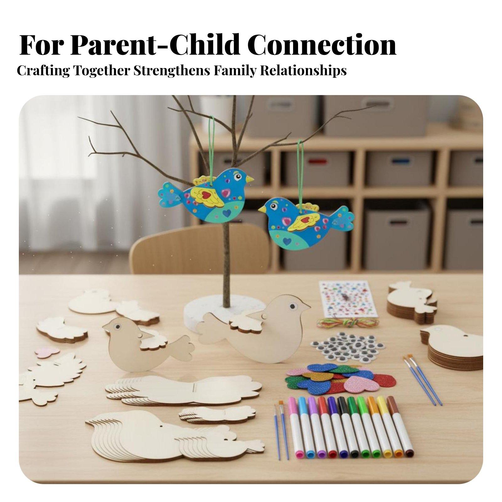 ชุดงานฝีมือไม้ 3D รูปนก 8 ชิ้น - Kids Home Education บทวิจารณ์และราคา