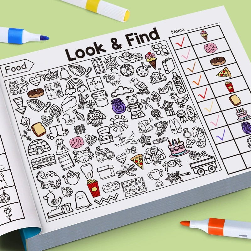 สมุดระบายสีมองแล้วหา สำหรับเด็ - Kids Education In Us บทวิจารณ์และราคา