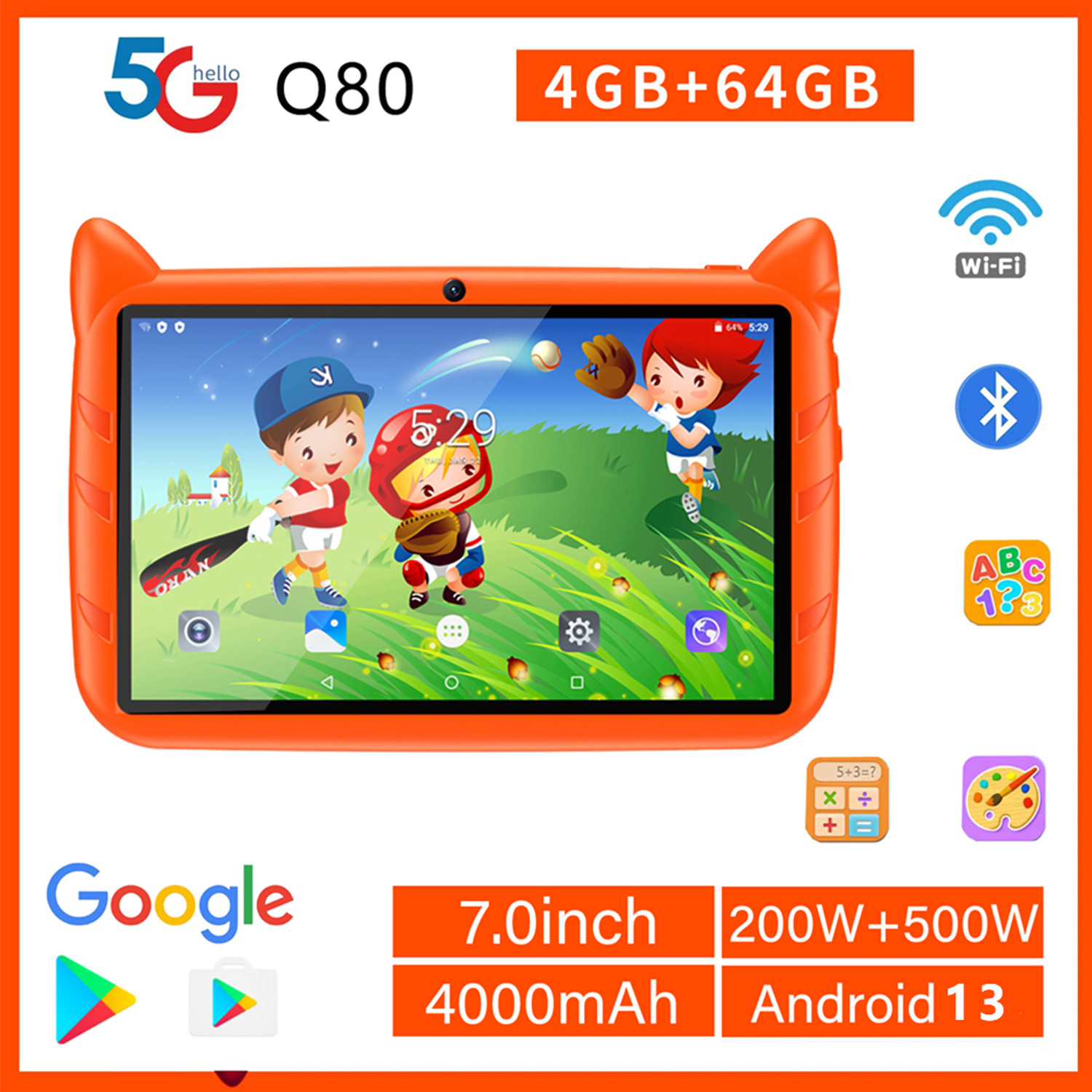 ใหม่ 5G WiFi เด็กแท็บเล็ต 7 นิ - Kids Educational Games Learn English บทวิจารณ์และราคา