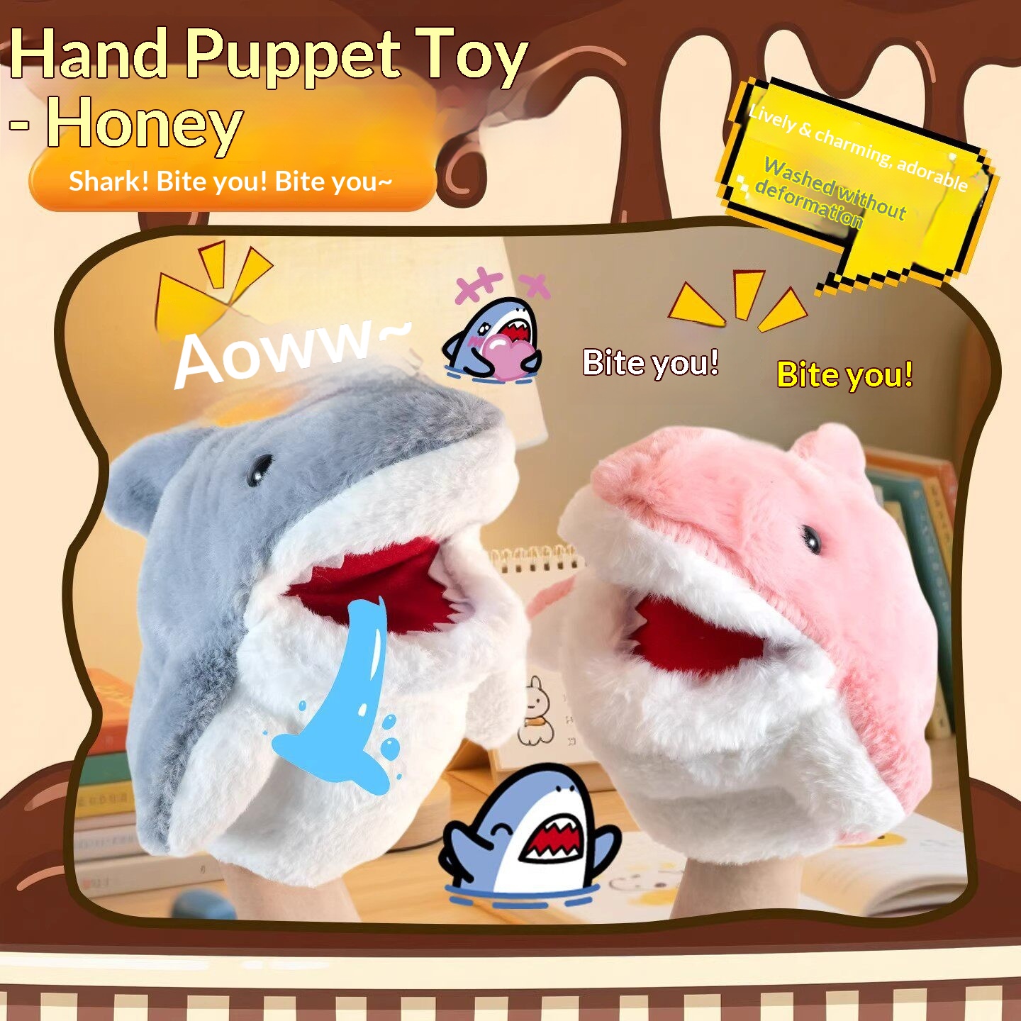 ตุ๊กตาฉลามแบบสวมมือ ของเล่นตุ๊ - Online Educational Games For Kids บทวิจารณ์และราคา