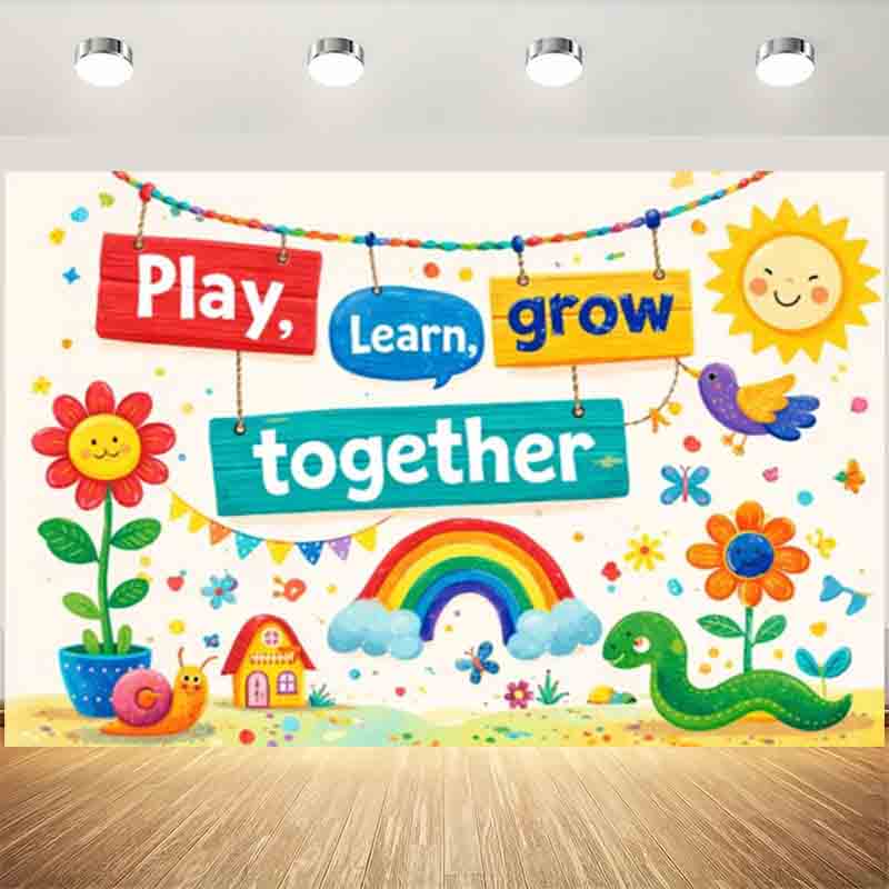 เล่น เรียนรู้ เติบโตไปด้วยกัน  - Kids Education Banner บทวิจารณ์และราคา