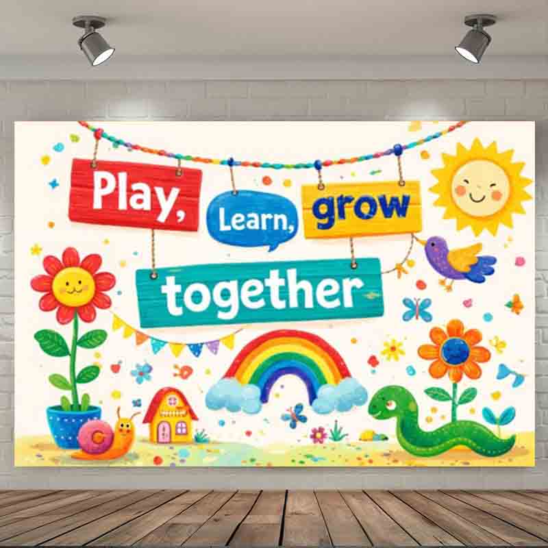 เล่น เรียนรู้ เติบโตไปด้วยกัน  - Kids Education Banner บทวิจารณ์และราคา