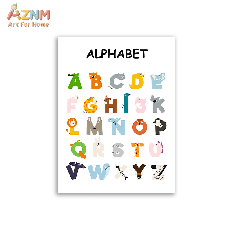 AZNM ศิลปะบนผืนผ้าใบแบบไม่มีกร - Kids Educational - Alphabet Numbers & More บทวิจารณ์และราคา