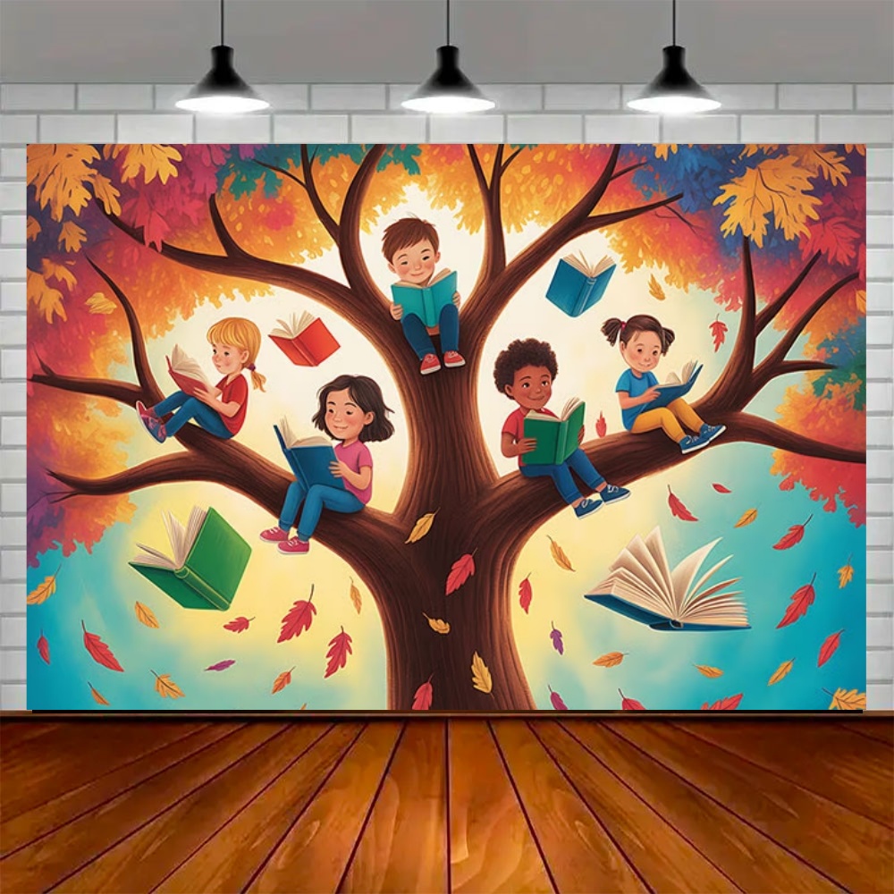 ฉากหลังตกแต่งงานปาร์ตี้วันอ่าน - Kids Education Banner บทวิจารณ์และราคา