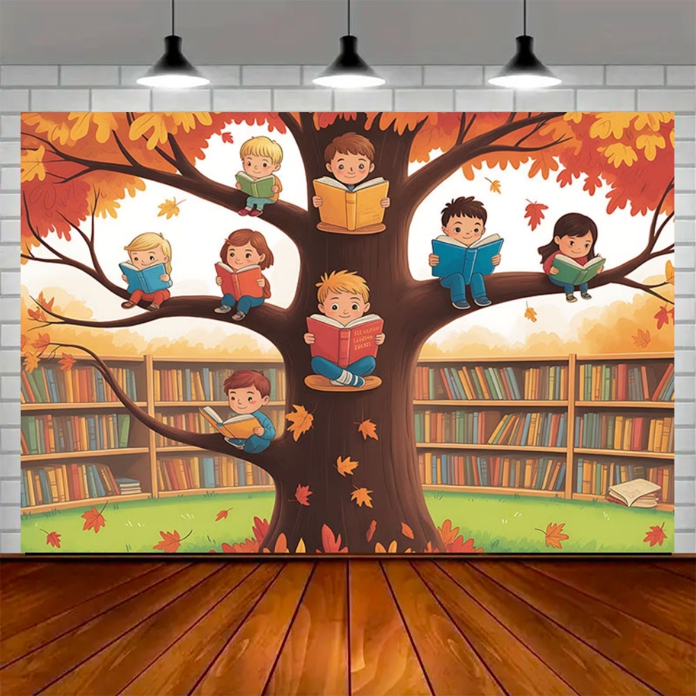 ฉากหลังตกแต่งงานปาร์ตี้วันอ่าน - Kids Education Banner บทวิจารณ์และราคา