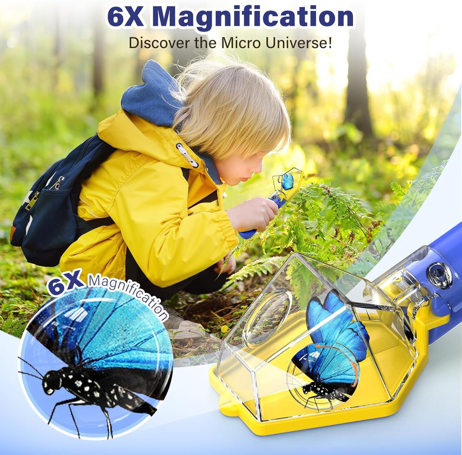 กล่องดูแมลงแบบขยาย 6 เท่าสำหรั - Kids Educational Box บทวิจารณ์และราคา